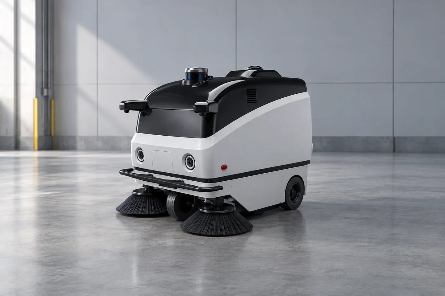 Autonomous cleaning robot in a commercial facility